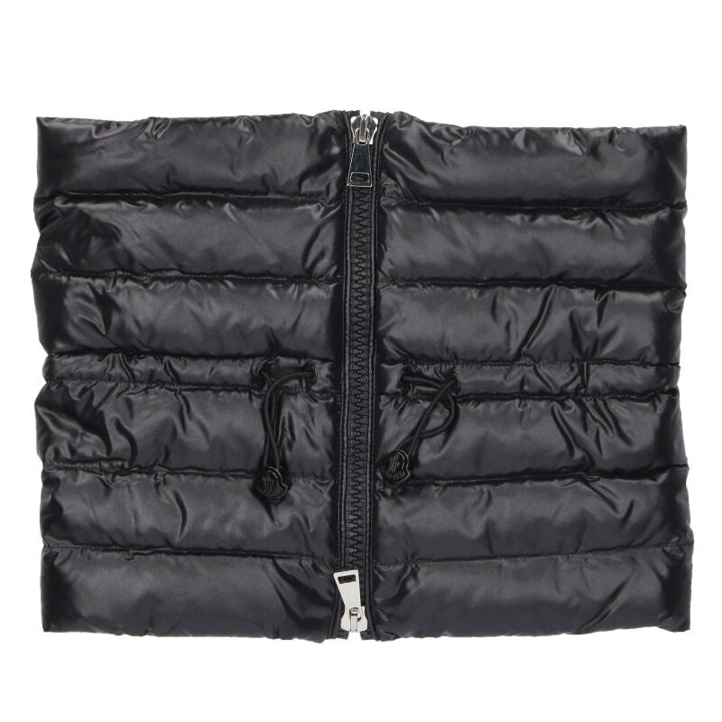 MONCLER Zip Up Down Puffer Neck Warmer Black