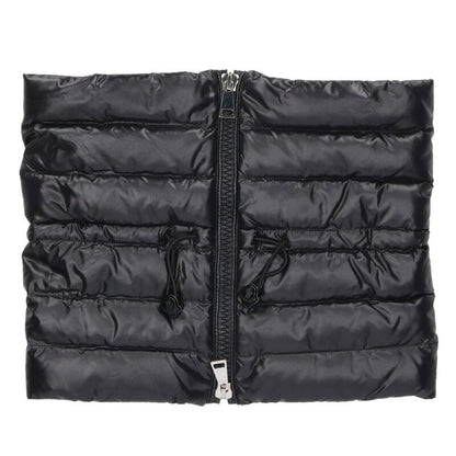 MONCLER Zip Up Down Puffer Neck Warmer Black
