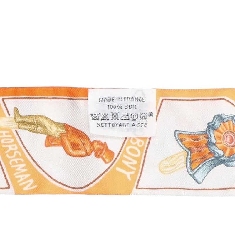 HERMES Funny Ice Cream Twilly Silk Scarf Size ONE SIZE