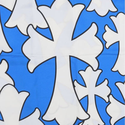 Chrome Hearts Cemetery Print Silk Blue White Scarf Size ONE SIZE