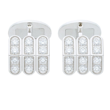 HARRY WINSTON K18WG Premier Square Cut Diamond Cufflinks