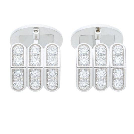 HARRY WINSTON K18WG Premier Square Cut Diamond Cufflinks