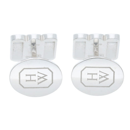 HARRY WINSTON K18WG Premier Square Cut Diamond Cufflinks