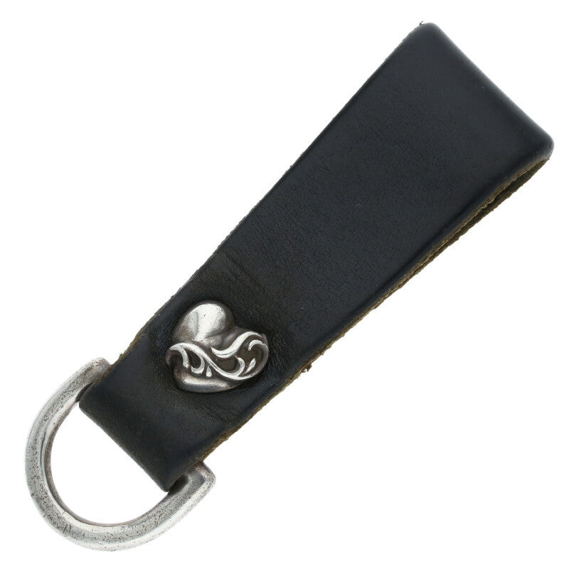 Chrome Hearts Black Leather D-Ring Heart