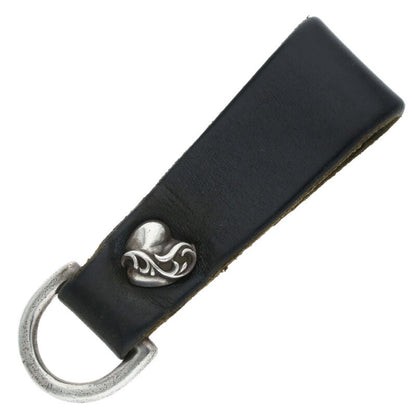 Chrome Hearts Black Leather D-Ring Heart