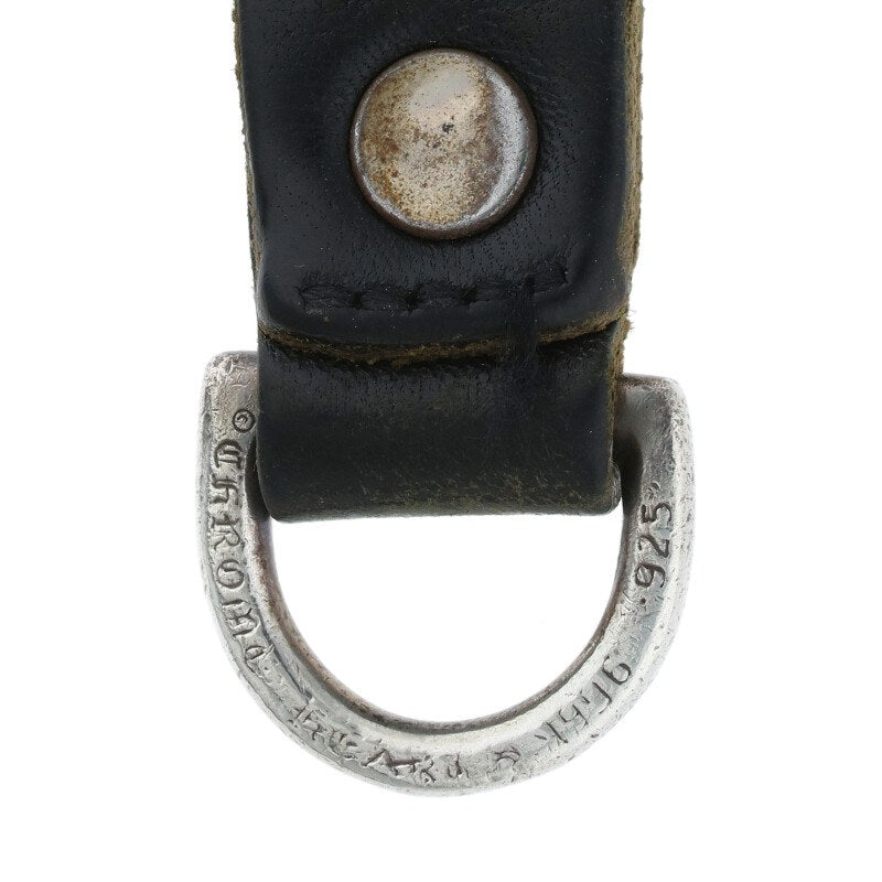 Chrome Hearts Black Leather D-Ring Heart