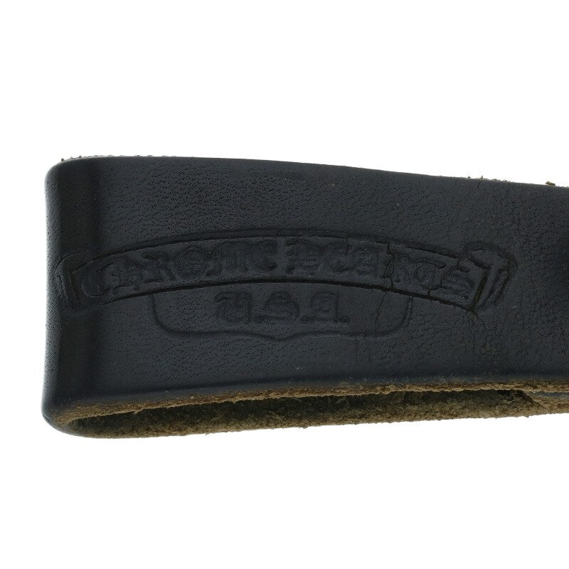 Chrome Hearts Black Leather D-Ring Heart