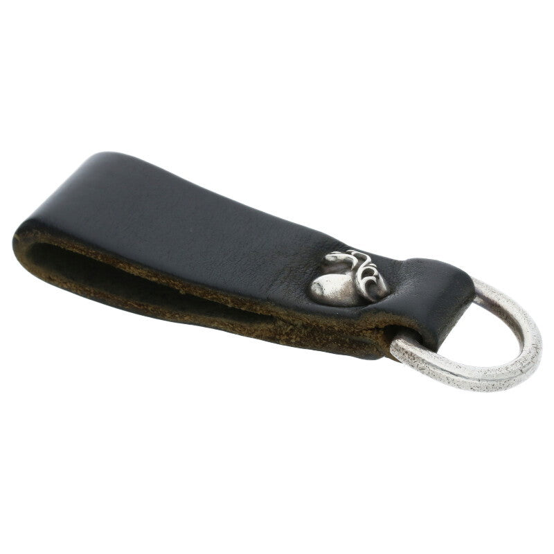 Chrome Hearts Black Leather D-Ring Heart