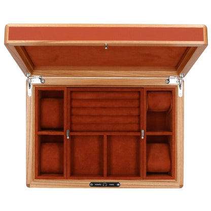 HERMES Amalthe Metamorphose Jewelry Case Brown Size ONE SIZE