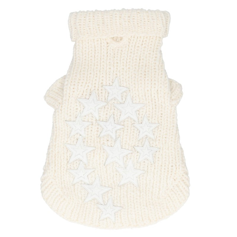 Chrome Hearts Star Patch Cashmere Knit Pet Wear White Size M