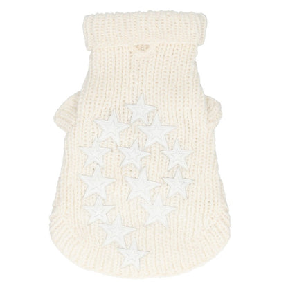Chrome Hearts Star Patch Cashmere Knit Pet Wear White Size M