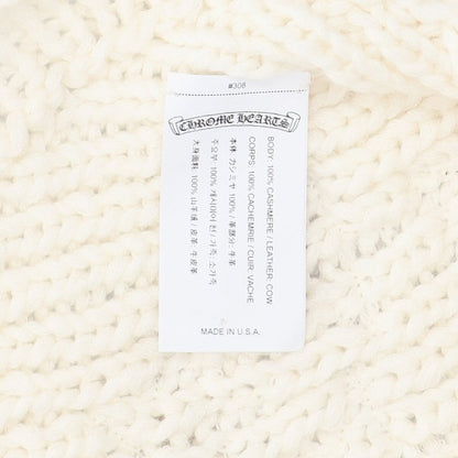 Chrome Hearts Star Patch Cashmere Knit Pet Wear White Size M