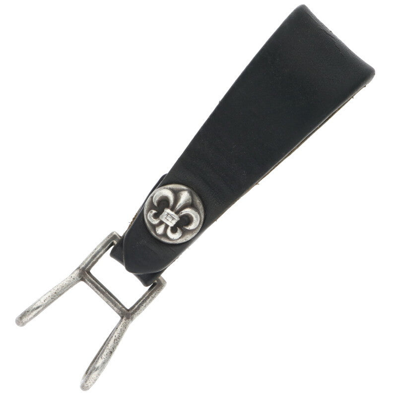 Chrome Hearts Flare Leather Belt Loop Black x Silver Multi