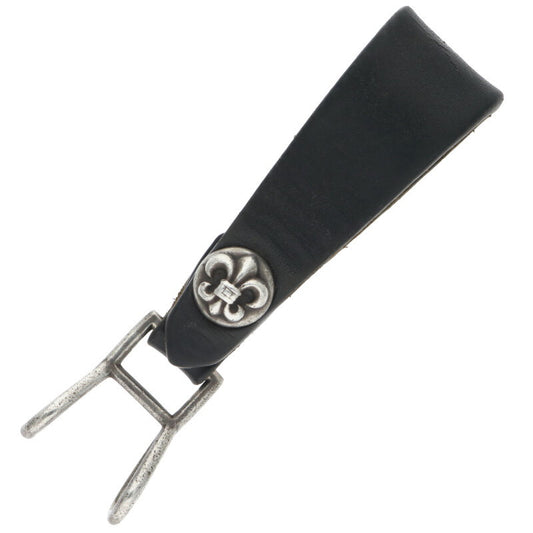 Chrome Hearts Flare Leather Belt Loop Black x Silver Multi