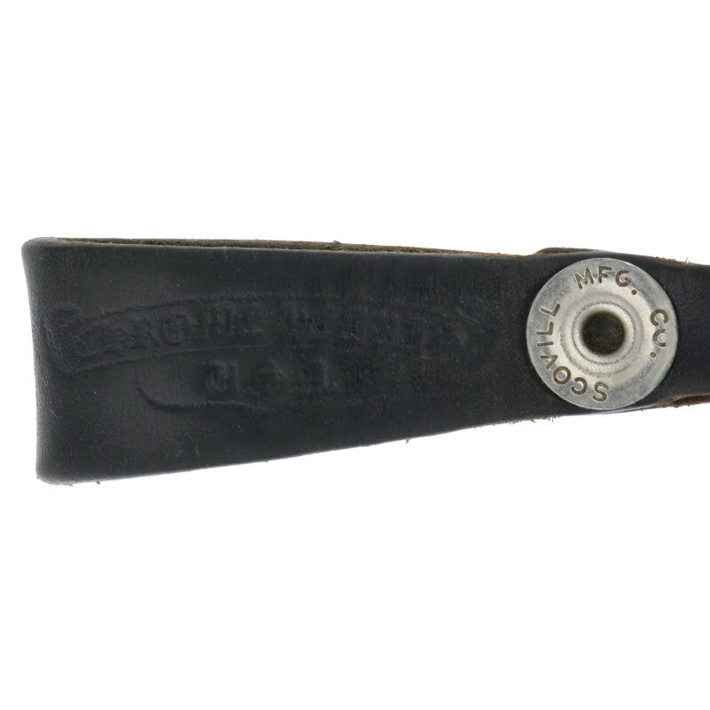 Chrome Hearts Flare Leather Belt Loop Black x Silver Multi
