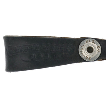 Chrome Hearts Flare Leather Belt Loop Black x Silver Multi