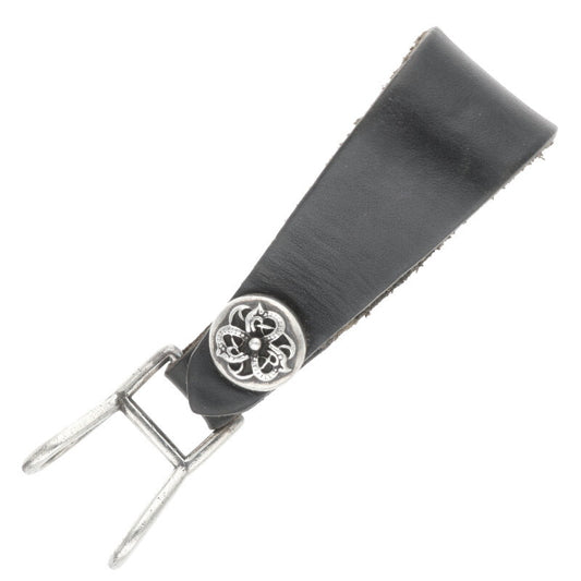 Chrome Hearts Leather Belt Loop Black x Silver