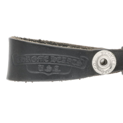 Chrome Hearts Leather Belt Loop Black x Silver