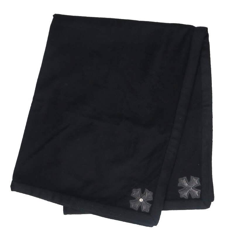 Chrome Hearts Cross Patch Cashmere Blanket (Black/Silver)