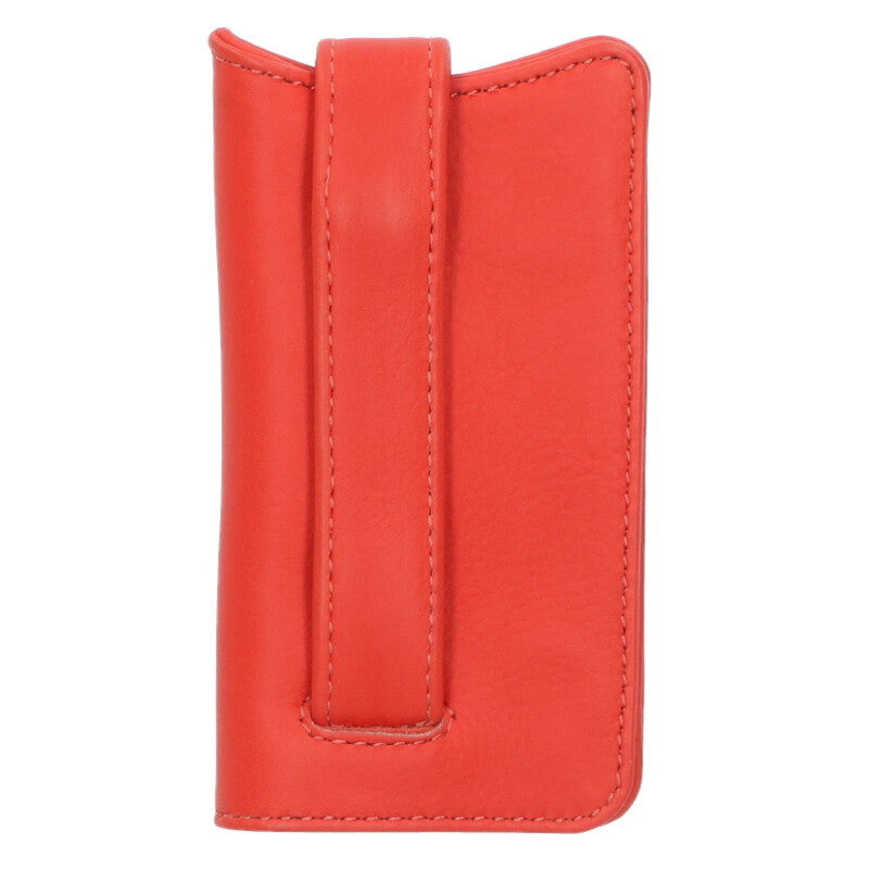 Chrome Hearts Celtic Button Leather Key Case (Red/Silver)