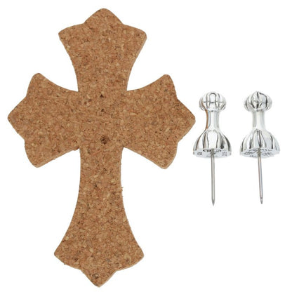 Chrome Hearts Cork and cross pin Silver x Brown