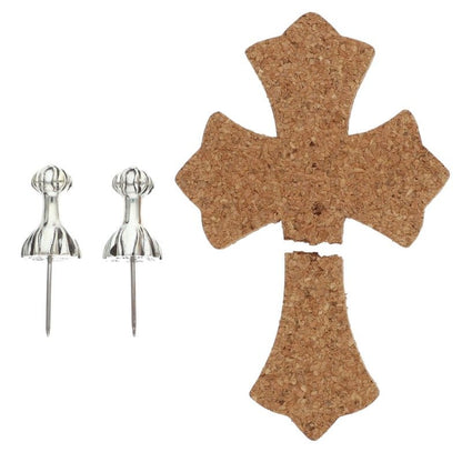 Chrome Hearts Cork and cross pin Silver x Brown