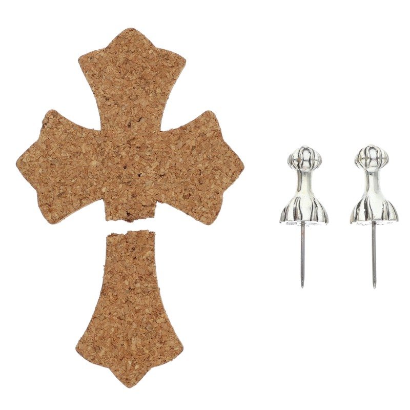 Chrome Hearts Cork and cross pin Silver x Brown