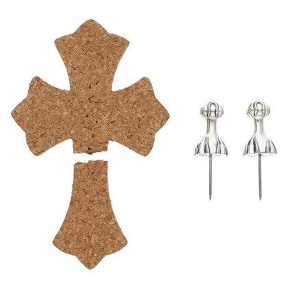 Chrome Hearts Cork and cross pin Silver x Brown