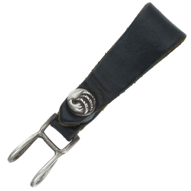 Chrome Hearts Leather Belt Loop Black x Silver