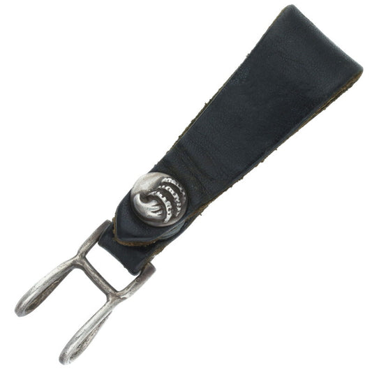 Chrome Hearts Leather Belt Loop Black x Silver