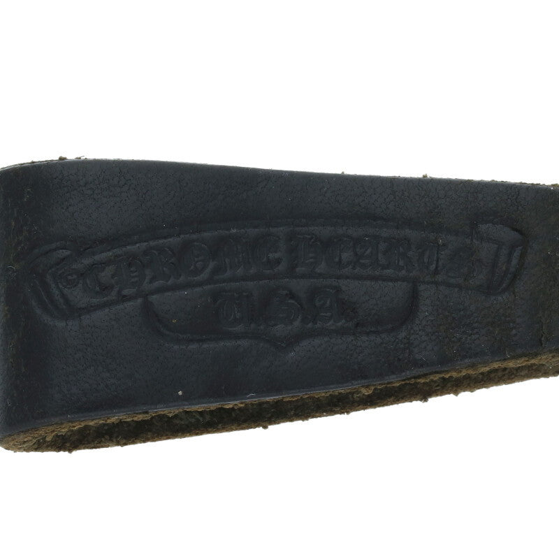 Chrome Hearts Leather Belt Loop Black x Silver