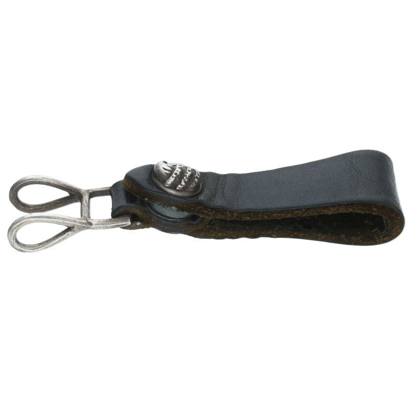 Chrome Hearts Leather Belt Loop Black x Silver