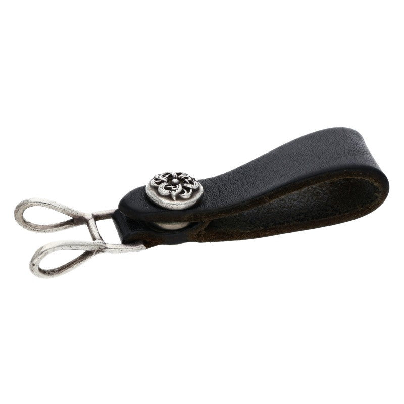 Chrome Hearts Leather Belt Loop Black x Silver
