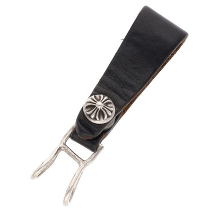 Chrome Hearts Leather Belt Loop Silver x Black