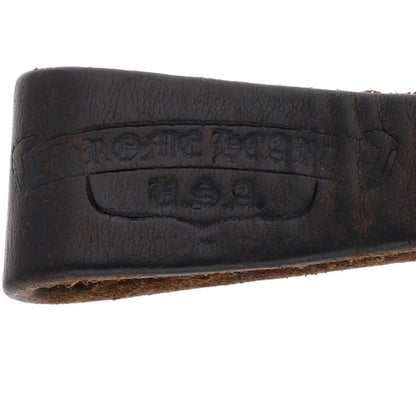 Chrome Hearts Leather Belt Loop Silver x Black