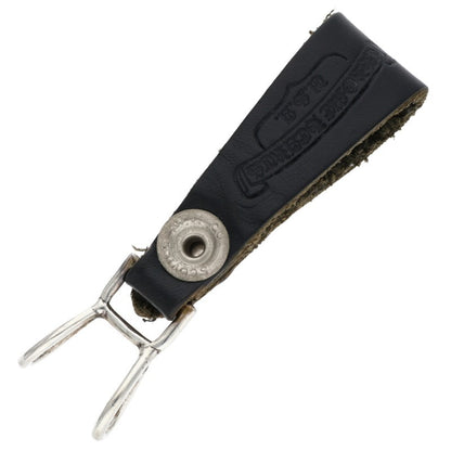 Chrome Hearts Floral Ball Leather Belt Loop Black x Silver