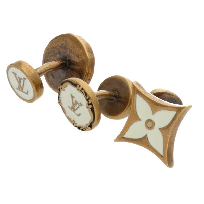 Louis Vuitton Button White x Gold