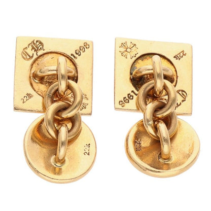 Chrome Hearts 22K CH Plus 1 Diamond Cufflinks (Yellow Gold)