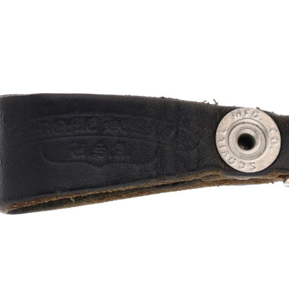 Chrome Hearts Leather Belt Loop Black x Silver