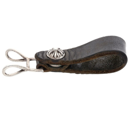 Chrome Hearts Leather Belt Loop Black x Silver