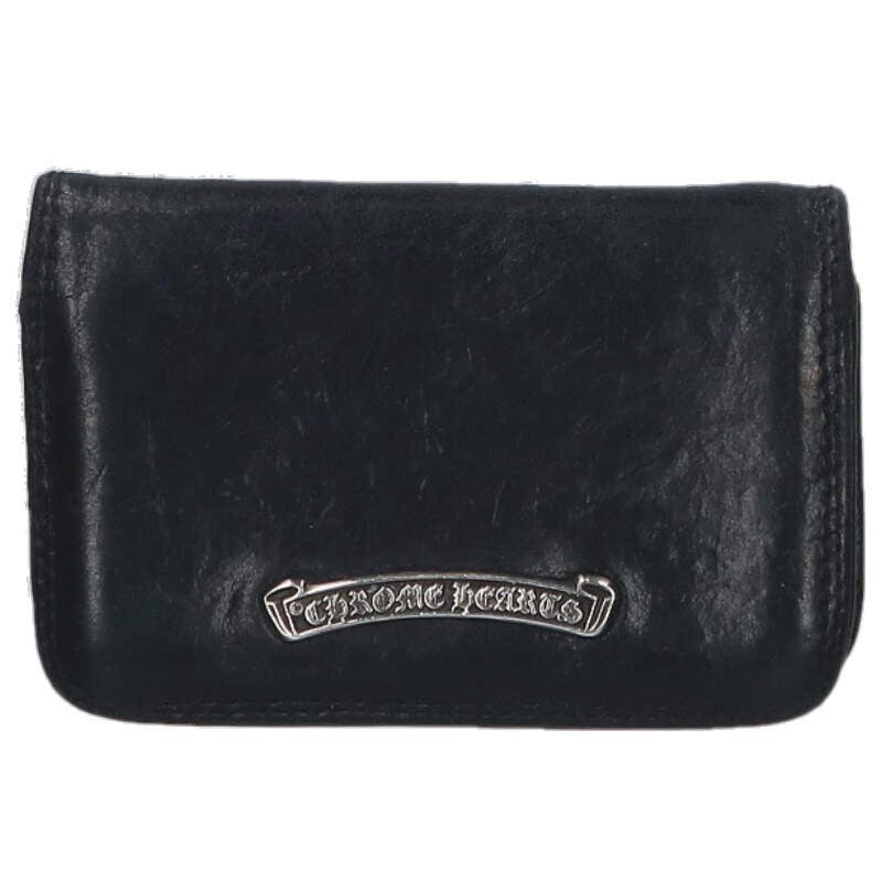 Chrome Hearts Grommet Card Case (Black/Silver) Size ONE SIZE