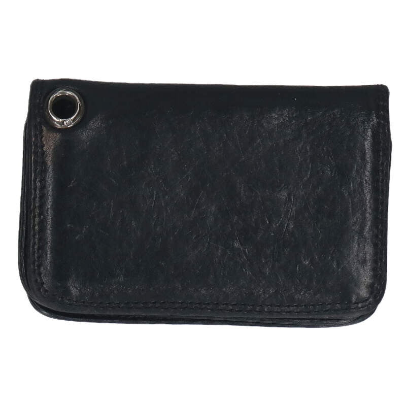 Chrome Hearts Grommet Card Case (Black/Silver) Size ONE SIZE