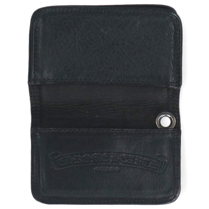 Chrome Hearts Grommet Card Case (Black/Silver) Size ONE SIZE