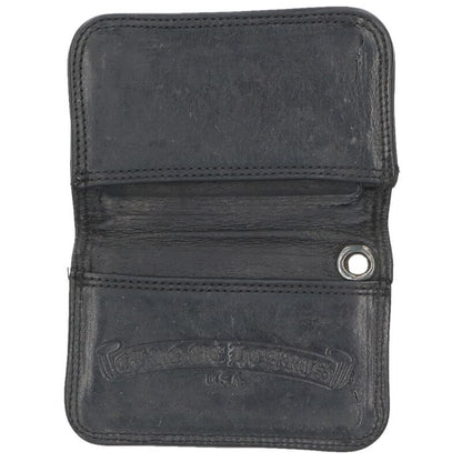 Chrome Hearts Vintage Leather card case Black x Silver
