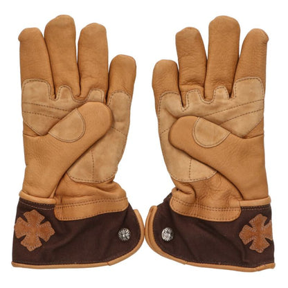 Chrome Hearts GLOBE Gloves (Brown/Silver) Size ONE SIZE