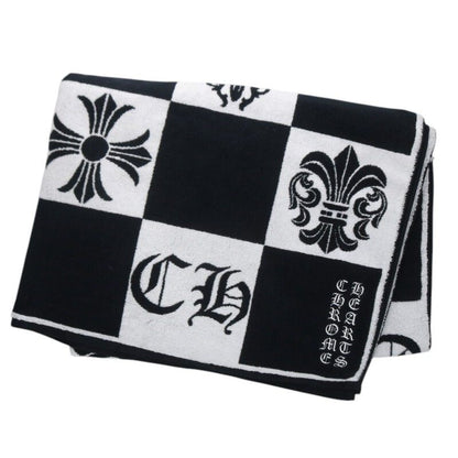 Chrome Hearts All-Over Print Cotton Beach Towel