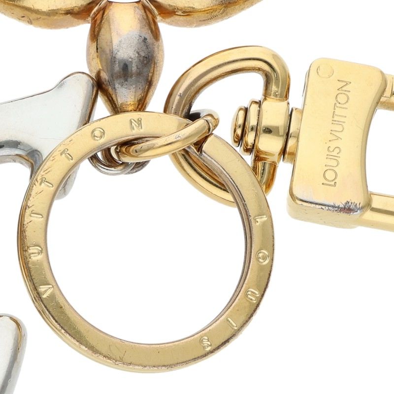 Louis Vuitton Keyring Silver x Gold