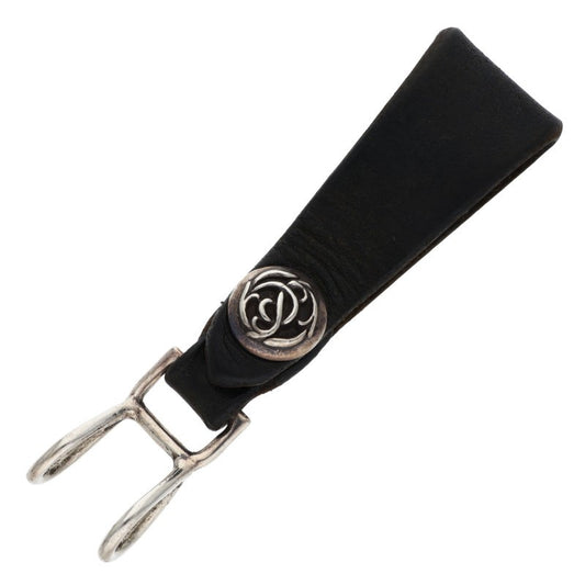 Chrome Hearts Floral Ball Leather Belt Loop Black x Multi