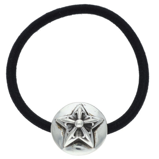 Chrome Hearts Star button hair tie Silver x Black