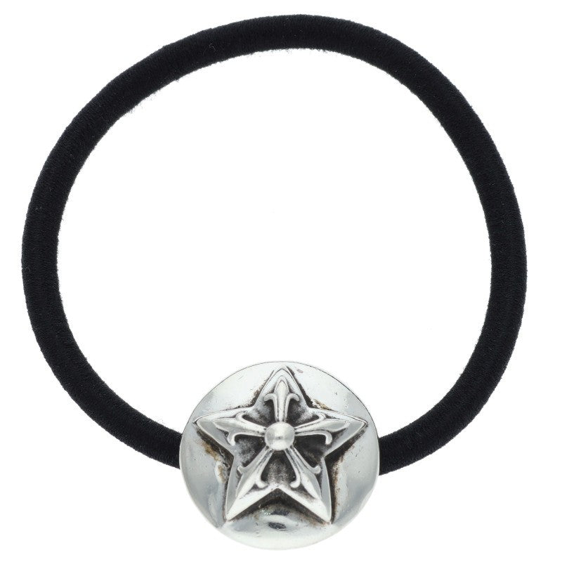Chrome Hearts Star button hair tie Silver x Black